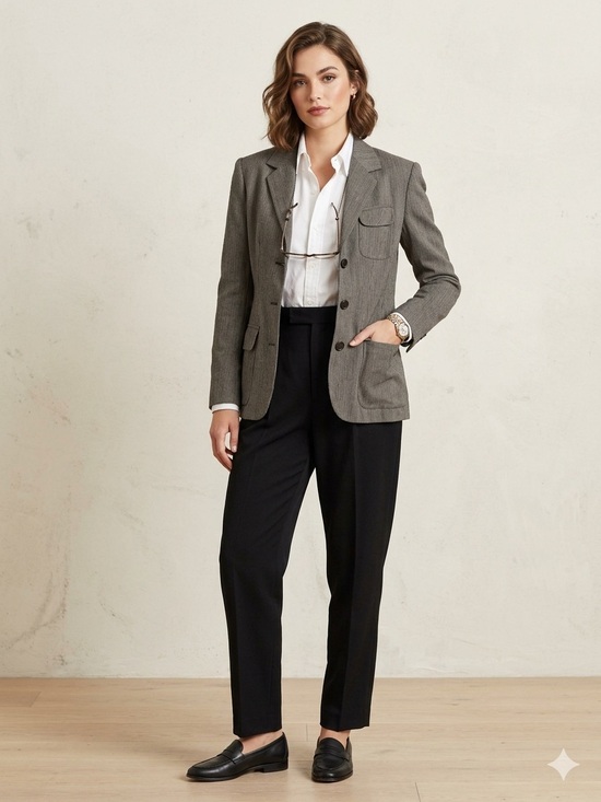 Ralph Lauren Jackets & Blazers - Rare Vintage Ralph Lauren Pinstripe Tailored Blazer Women’s size 6 MADE IN USA